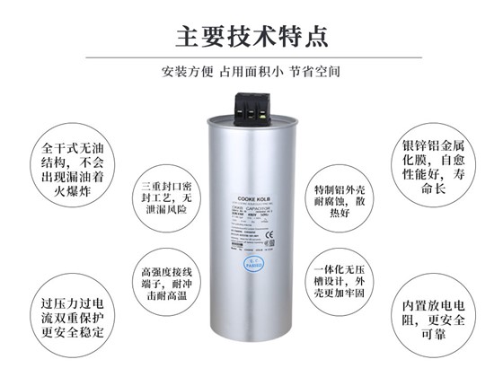 電力補(bǔ)償電容器主要技術(shù)特點(diǎn)