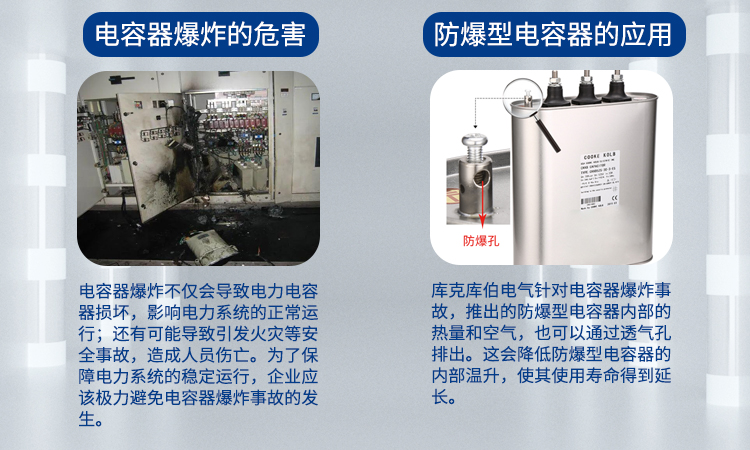 電容器爆炸的危害和防爆型電容器的應(yīng)用